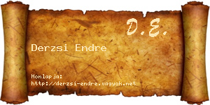 Derzsi Endre névjegykártya